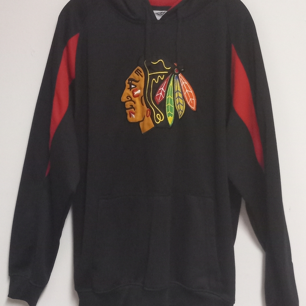NHL Chicago Blackhawks Black Sweatshirt Hoodie XL officially licensed polyester